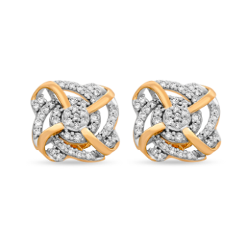 Dazzling Daimond Earrings in 14K Yellow gold